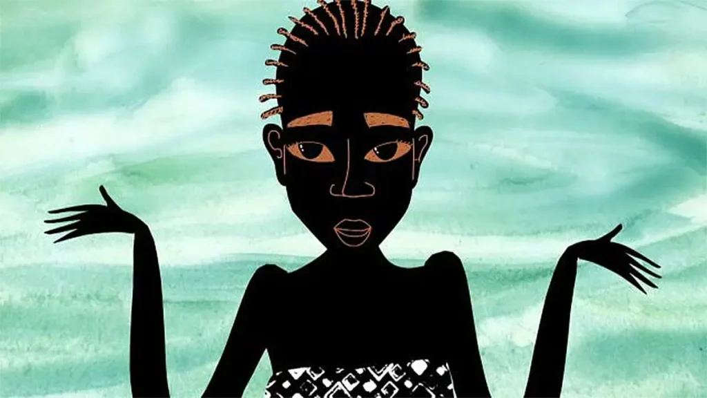 Illustration du film d'animation d'un conte - Le diable et la beauté