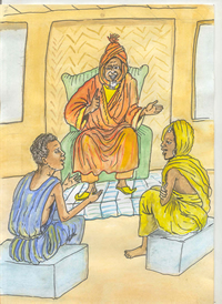 Illustration du conte traditionnel francophone, épouser une jolie femme c'est un gros risque – conte de la Mauritanie Illustré par Yacouba Diarra